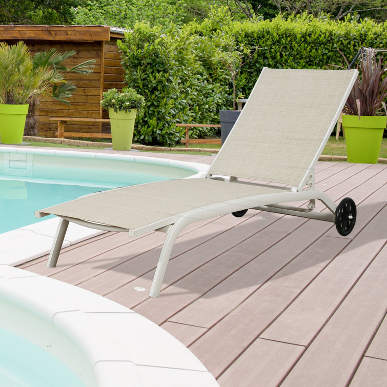 Padded reclining sun discount lounger